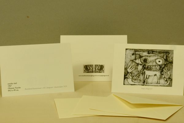 kaart kaarten beeldend kunstenaar Jaap Jungcurt J.H. De Nar Jacobus cursto karel beunis handmade limited edition boekbinderij seugling