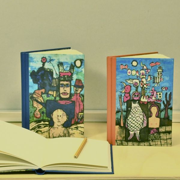 The Hatter en Het Visje schetsboek blanco boek tekenboek beeldend kunstenaar Jaap Jungcurt J.H. Jacobus cursto karel beunis